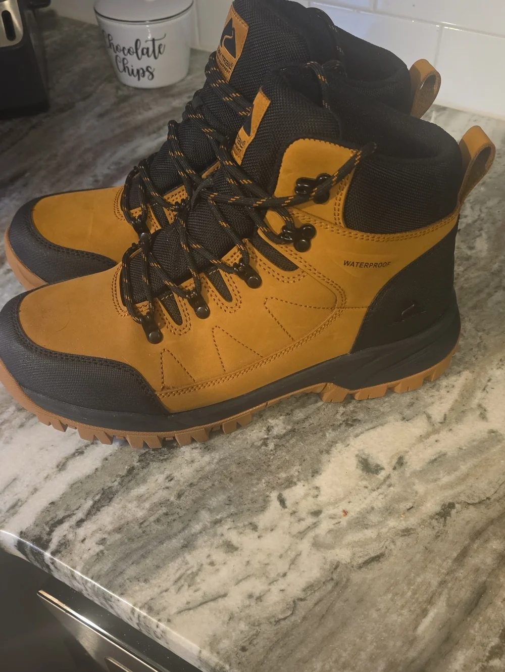 Ozark Trail Men's Waterproof Hiking Boots - Tan/Black
